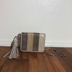 All Saints Bansho Leather Snakeskin Crossbody Bag